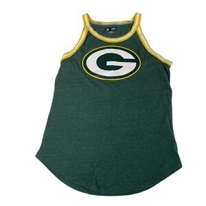 Green Bay Packers NFL Team Apparel Tank Top Green and Yellow Football Go Pack Sm